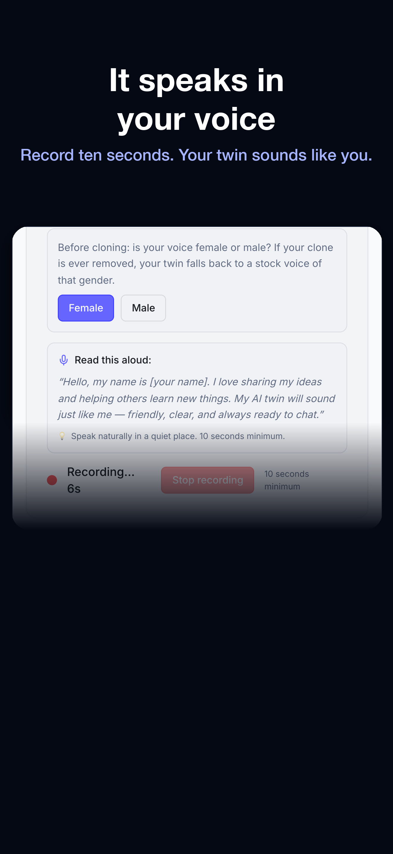 Voice clone